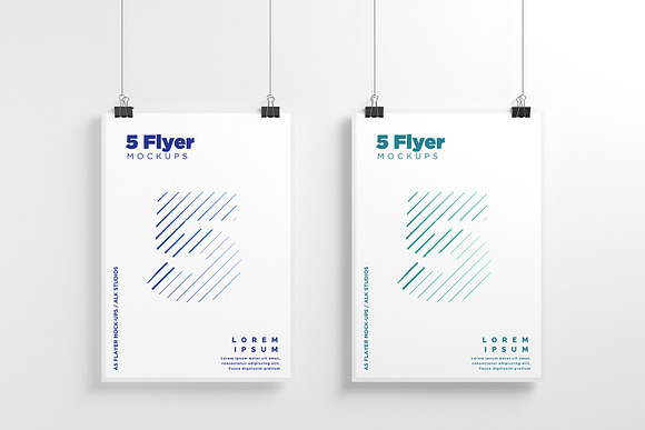 A5 Flyer Mock-Ups in Print Mockups - product preview 5