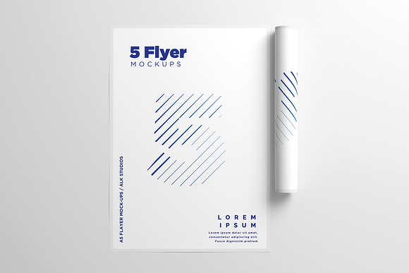 A5 Flyer Mock-Ups in Print Mockups - product preview 6