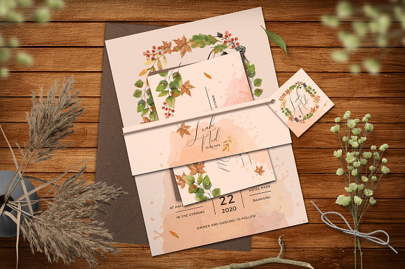 Autumn Wedding Invitation in Wedding Templates - product preview 1