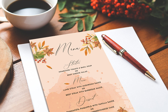 Autumn Wedding Invitation in Wedding Templates - product preview 4