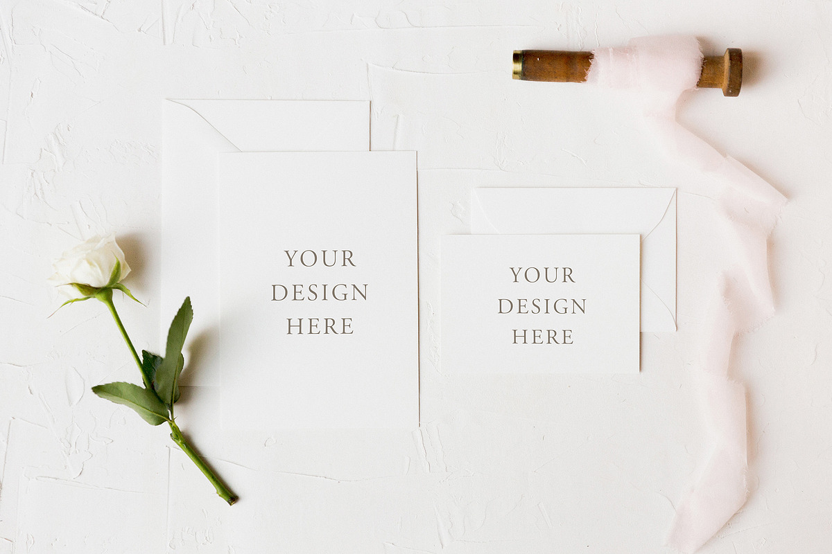 Wedding Stationery Suite Mockup in Product Mockups - product preview 8