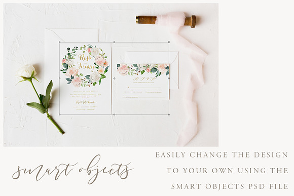 Wedding Stationery Suite Mockup in Product Mockups - product preview 1