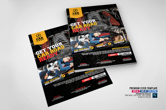 Car Repair Flyer Design Template in Flyer Templates - product preview 3