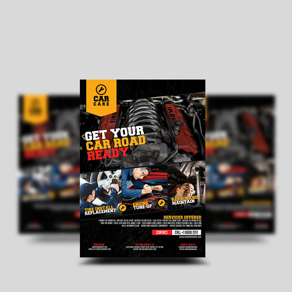 Car Repair Flyer Design Template in Flyer Templates - product preview 4