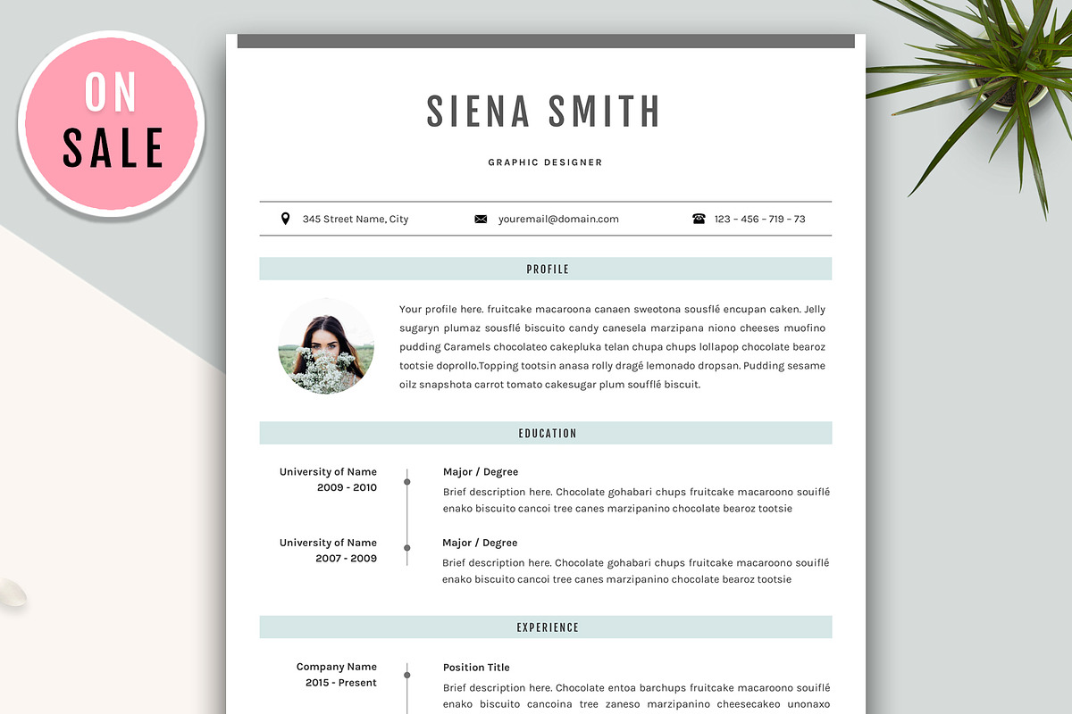Resume Template CV Template -Word in Resume Templates - product preview 8