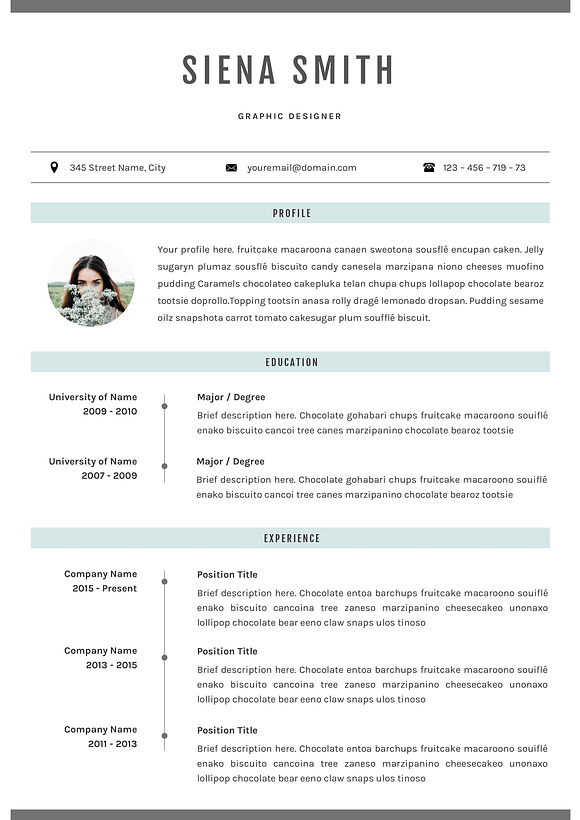 Resume Template CV Template -Word in Resume Templates - product preview 5