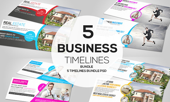 5 Corporate Facebook Timeline Bundle in Facebook Templates - product preview 3