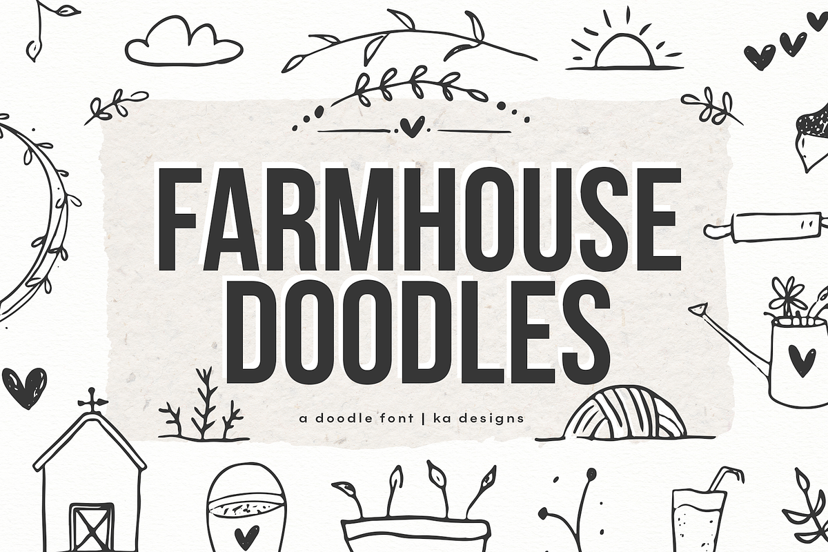 Farmhouse Doodles Font in Display Fonts - product preview 8