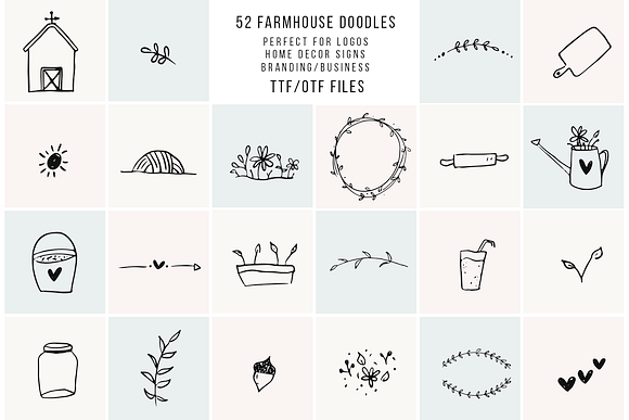 Farmhouse Doodles Font in Display Fonts - product preview 4
