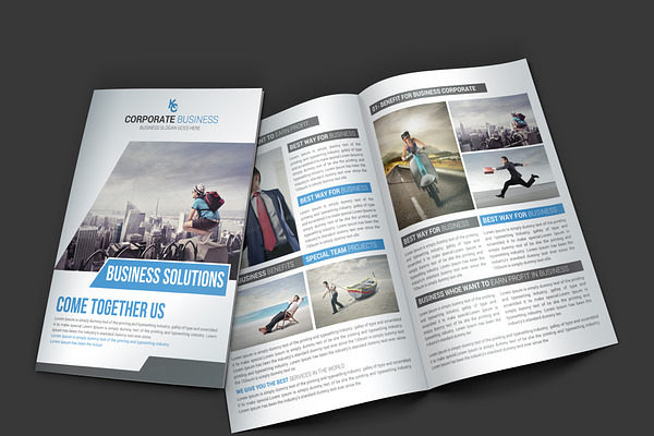 Business Bi-fold Brochure Template