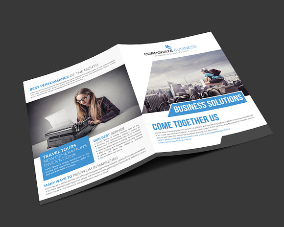 Business Bi-fold Brochure Template in Brochure Templates - product preview 2