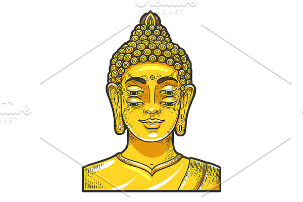 Four eyes buddha golden statue