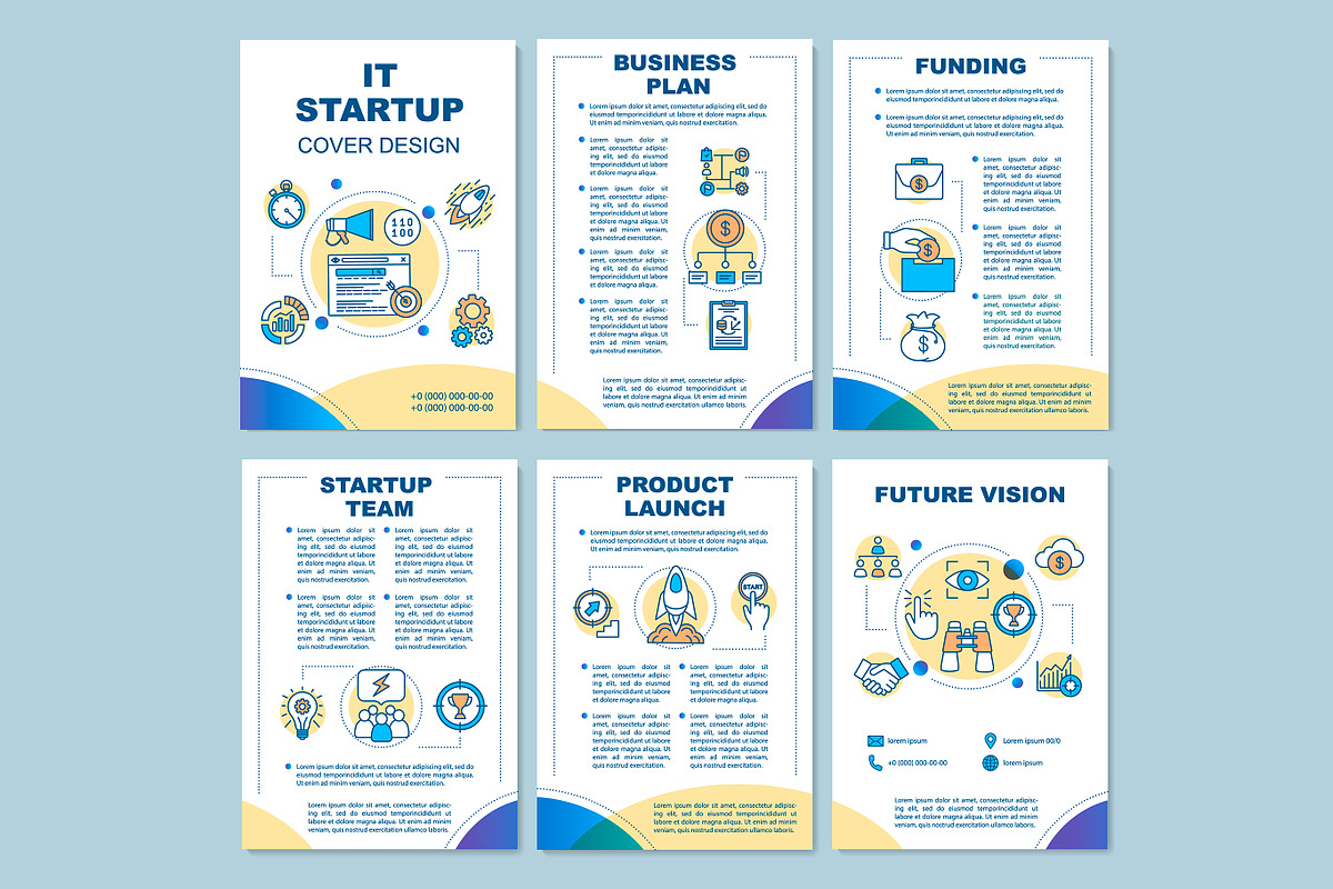 IT startup brochure template layout in Brochure Templates - product preview 8