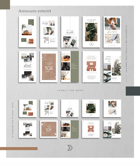 Bundle Basic Pack Animated -PS/CANVA in Instagram Templates - product preview 1