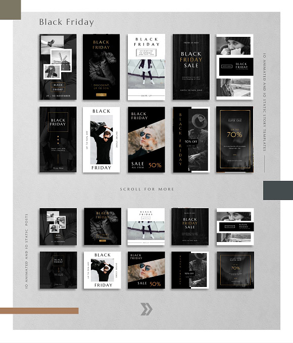 Bundle Basic Pack Animated -PS/CANVA in Instagram Templates - product preview 3