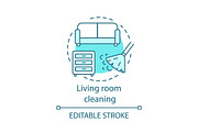 Living room cleaning concept icon