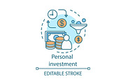 Personal investment concept icon