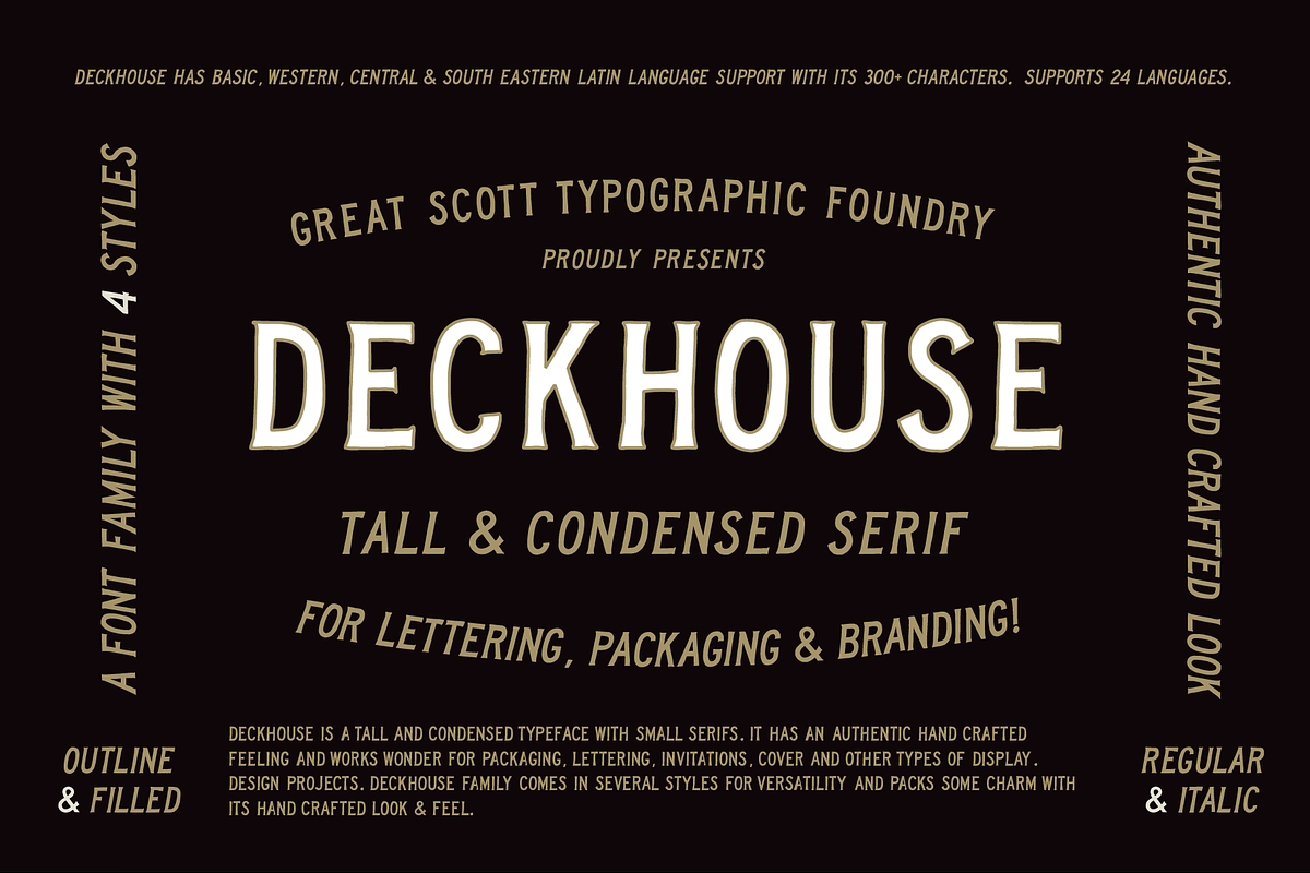Deckhouse - Lettering serif font in Serif Fonts - product preview 8