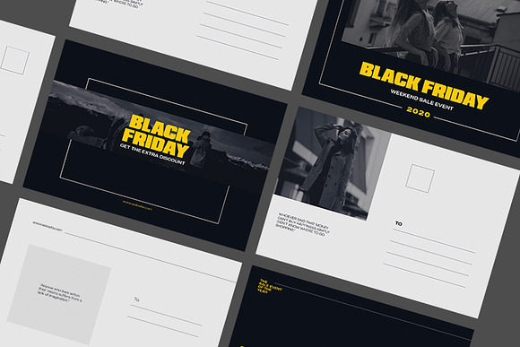 Black Friday Postcard in Postcard Templates - product preview 5