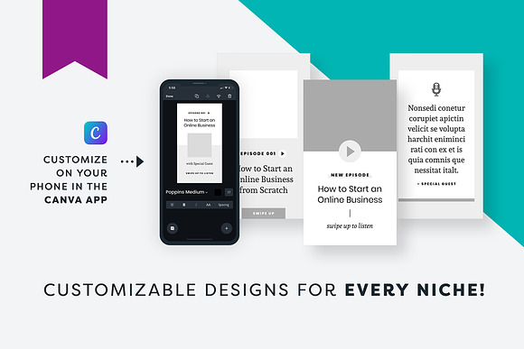 Podcast Promo Graphics for Instagram in Instagram Templates - product preview 6