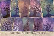 Shabby Christmas tree journal paper