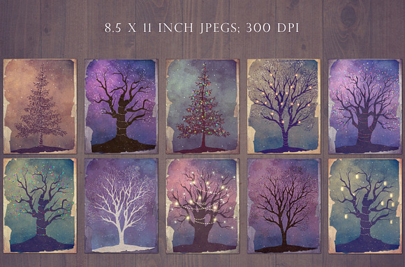 Shabby Christmas tree journal paper in Illustrations - product preview 1