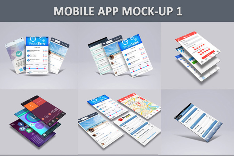 Mobile App Mock-up in Mobile & Web Mockups - product preview 8