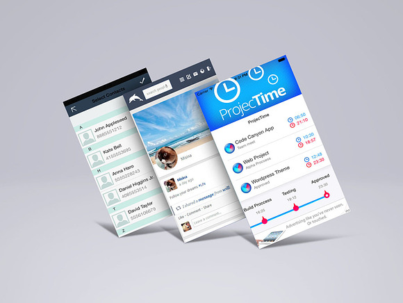 Mobile App Mock-up in Mobile & Web Mockups - product preview 1
