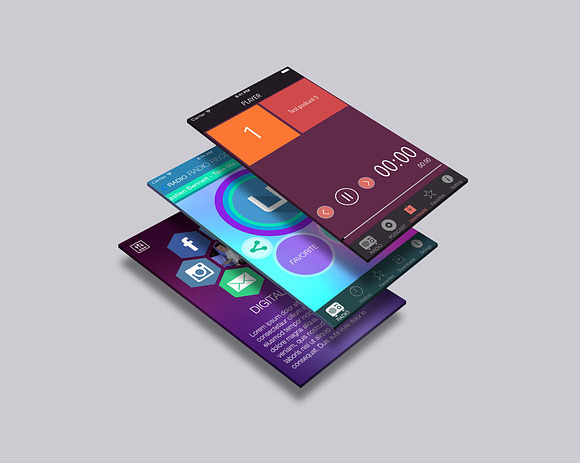 Mobile App Mock-up in Mobile & Web Mockups - product preview 2