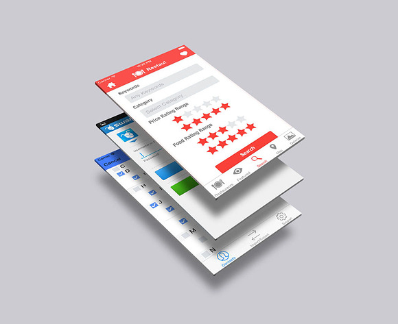 Mobile App Mock-up in Mobile & Web Mockups - product preview 4