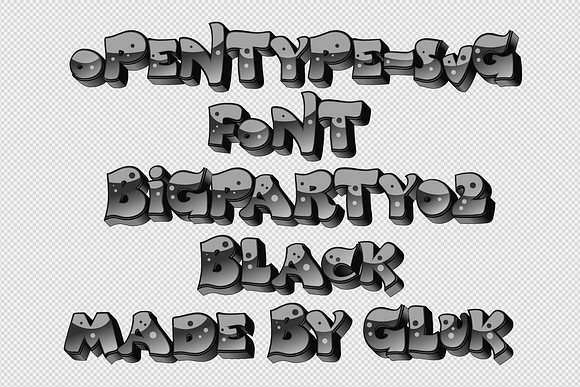 BigPartyO2-Black SVG font in Display Fonts - product preview 1