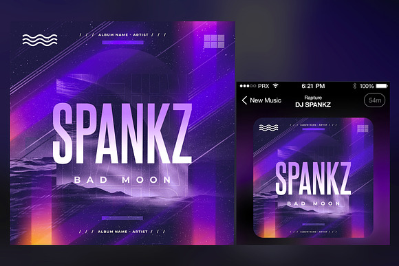 Spankz Album Cover Art Template in Social Media Templates - product preview 1
