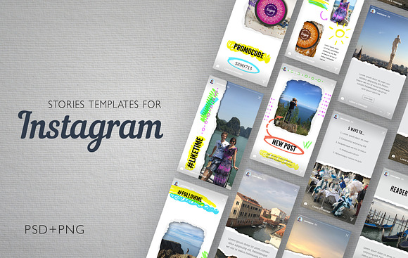 Instagram Stories templates set in Instagram Templates - product preview 5