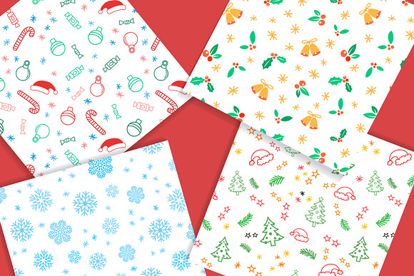 Christmas Patterns - 7 digital paper in Patterns - product preview 1