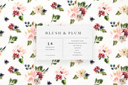 Blush & Plum Floral Patterns