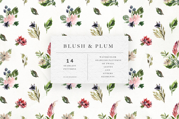 Blush & Plum Floral Patterns in Patterns - product preview 2
