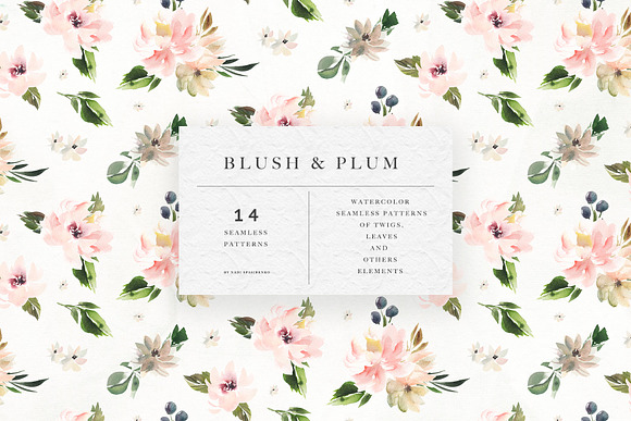 Blush & Plum Floral Patterns in Patterns - product preview 5