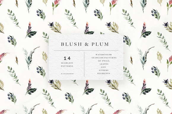 Blush & Plum Floral Patterns in Patterns - product preview 10