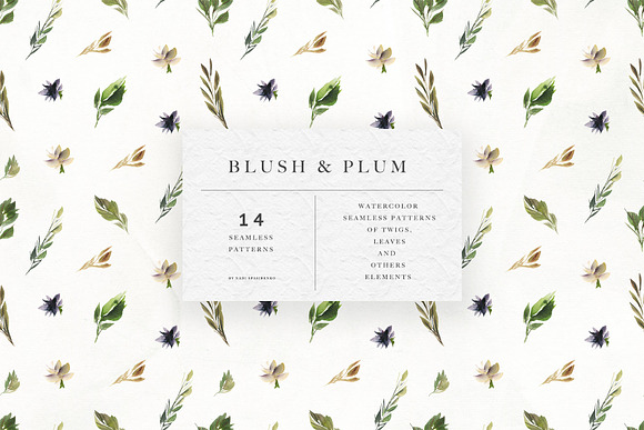 Blush & Plum Floral Patterns in Patterns - product preview 11
