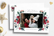 Christmas Photo Card Template PSD