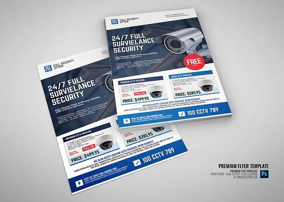 CCTV Surveillance Camera Shop Flyer in Flyer Templates - product preview 2