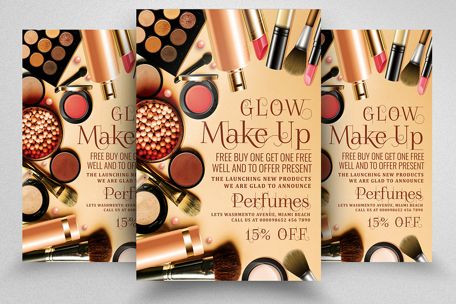 Cosmetics Product Ads Flyer/Poster in Flyer Templates - product preview 8