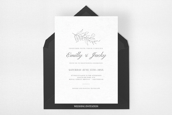 Minimal Sketch Wedding Suite in Wedding Templates - product preview 1