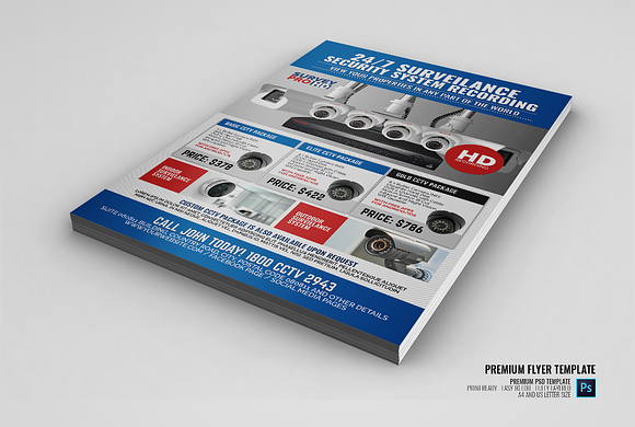 Security Camera CCTV Shop Flyer in Flyer Templates - product preview 1