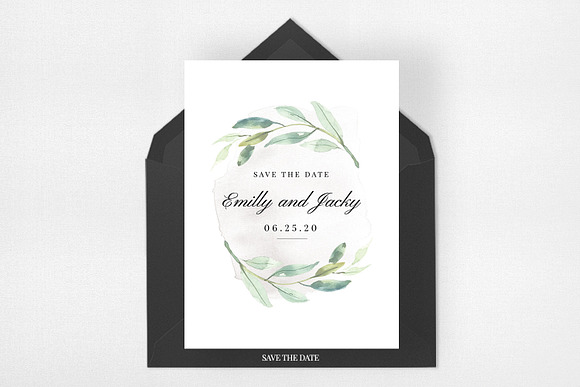 Modern Foliage Wedding Suite in Wedding Templates - product preview 3