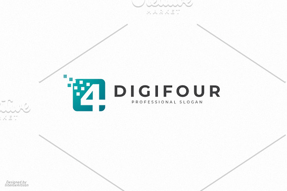 Four Digital Logo in Logo Templates - product preview 1