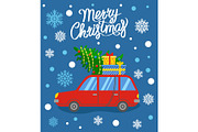 Merry Christmas Car with Presents