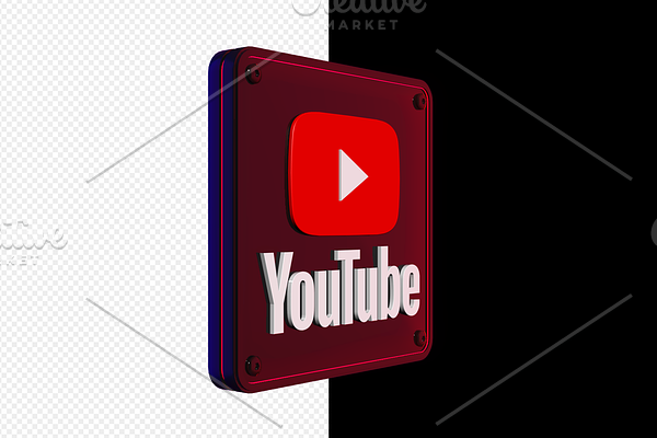 3D Motion Graphic - Youtube Logo