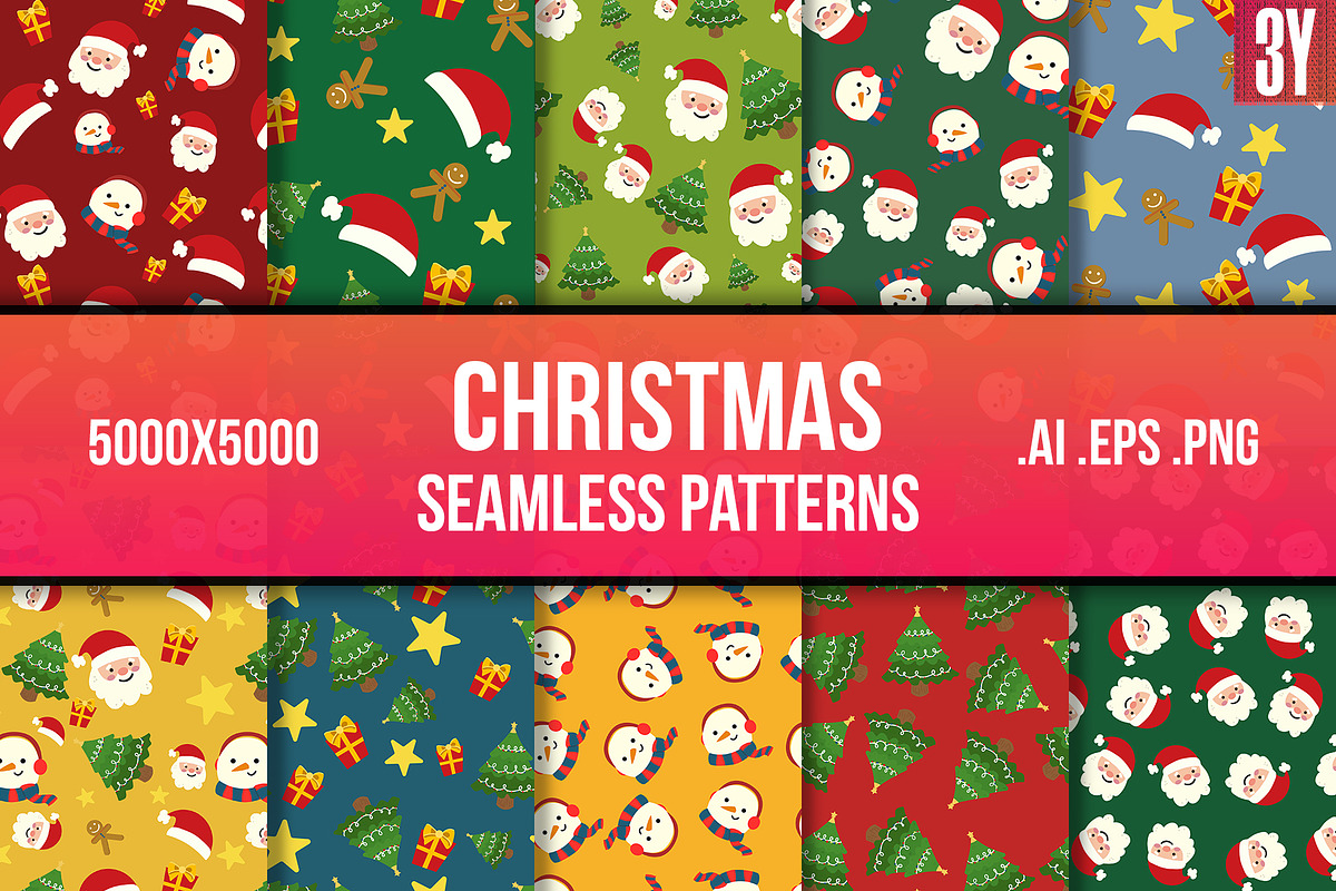 Christmas Seamless Patterns in Patterns - product preview 8