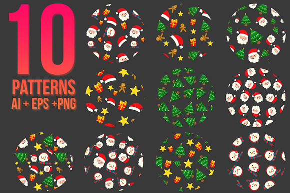Christmas Seamless Patterns in Patterns - product preview 1